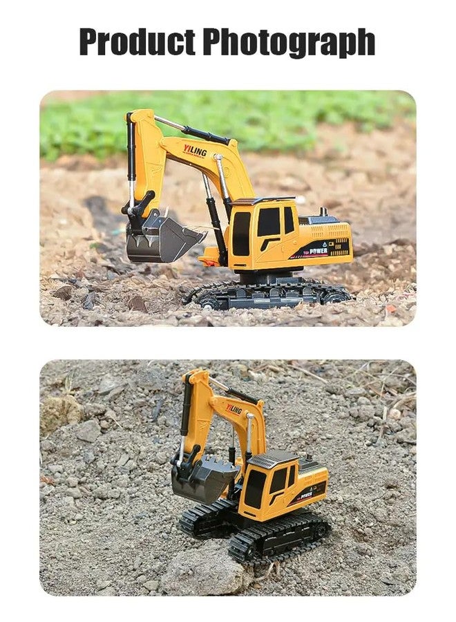 NVF Remote Control Excavator Toy, 2.4G RC Construction Truck, 4WD Alloy with LED Lights - Image 3